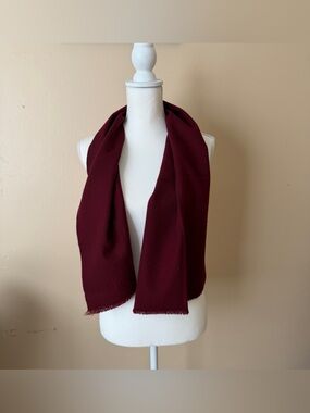 Jacob Reesd’s Sons by Cisco Unisex Burgundy 100% Pure Cashmere Scarf 13”x50”